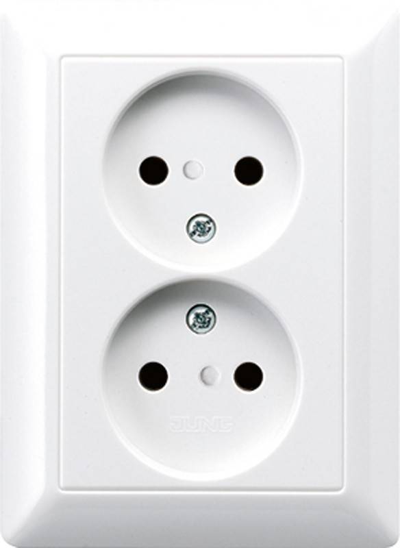 Jung Steckdose 2-fach AS 5010 U WW