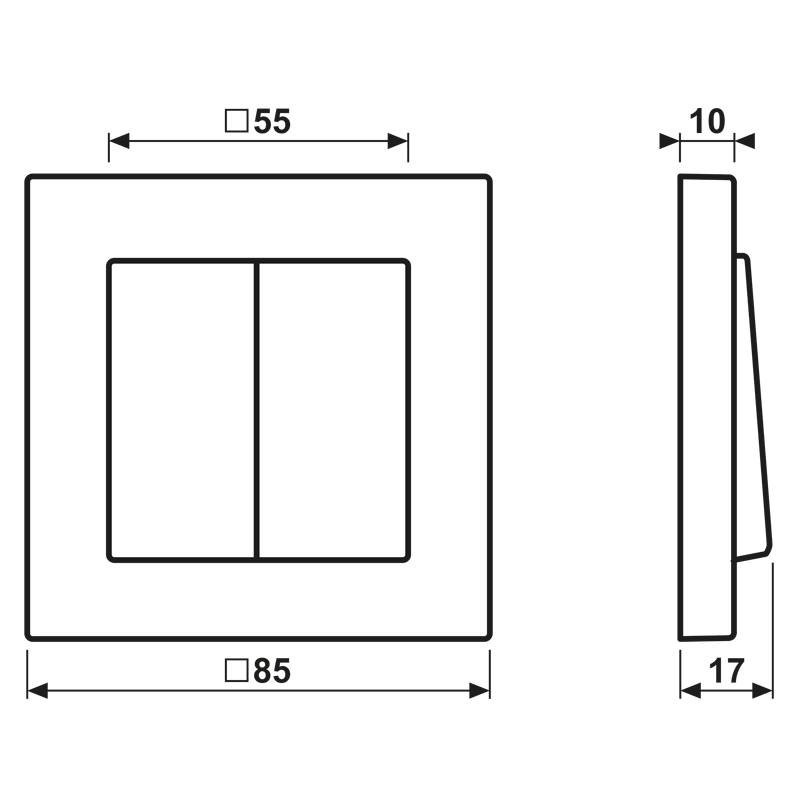 Jung Funk-Wandsender Set FOHS A 550 595 WW