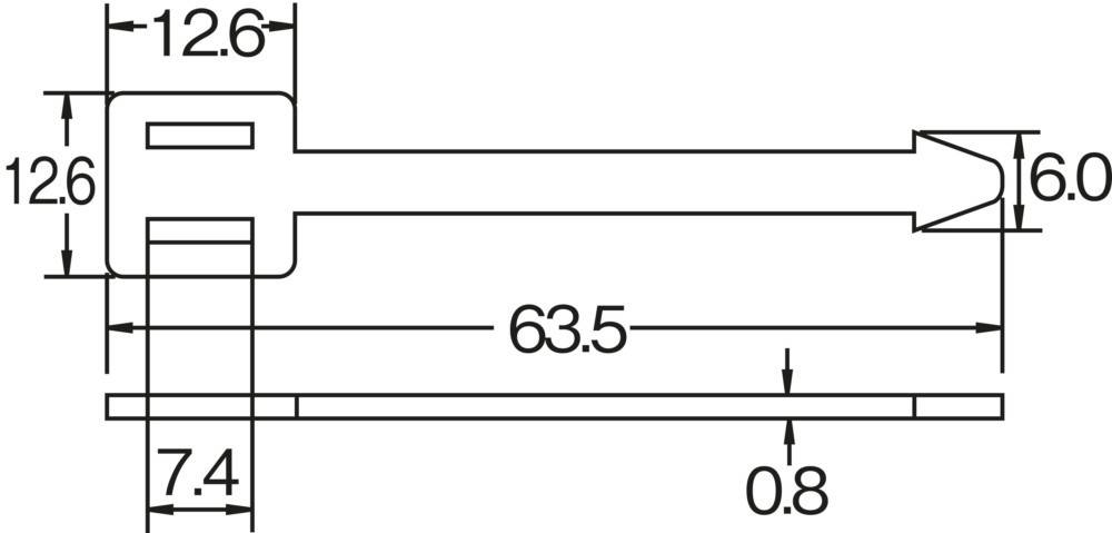 HellermannTyton Kennzeichnungspfeil AT1 PA66 BK 100