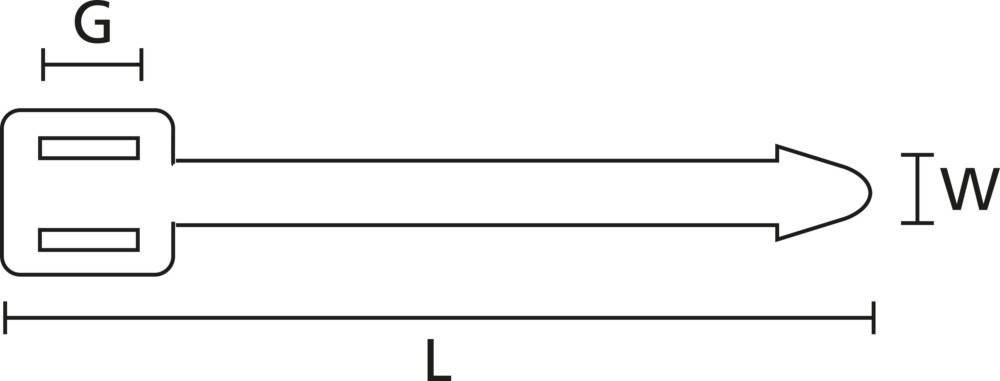 HellermannTyton Kennzeichnungspfeil AT1 PA66 BK 100