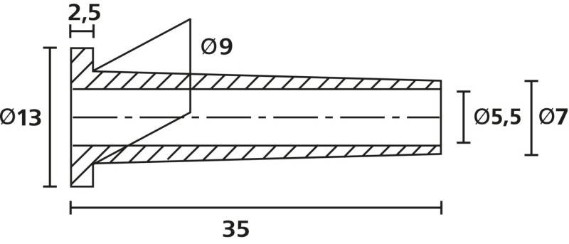 HellermannTyton Knickschutz-Tülle HV2210-PVC-BK-M1