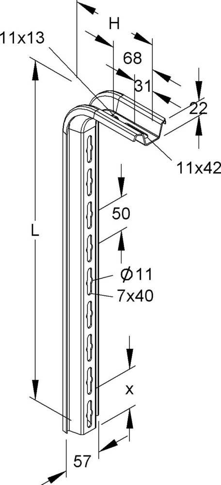 Niedax Tragkonsole TKS 900