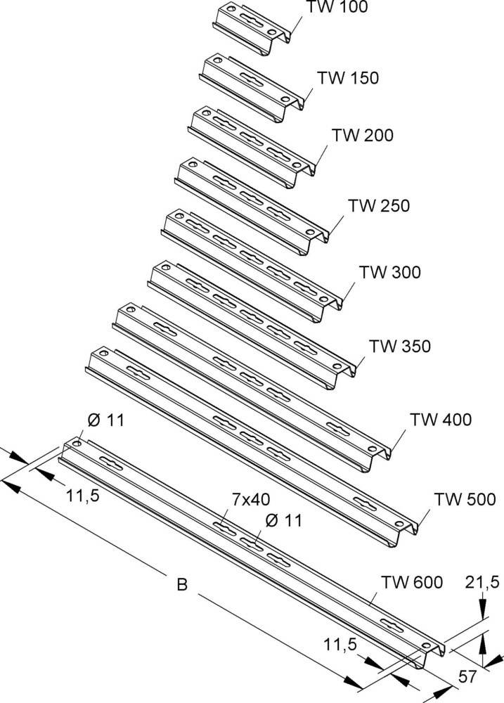 Niedax Tragwinkel TW 400 F