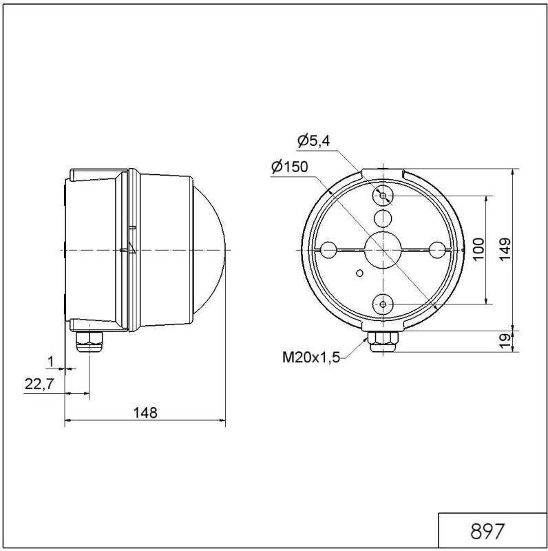 Werma Doppel-Blitzleuchte 24VDC 89710055
