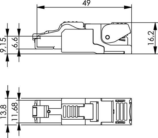 Telegärtner Stecker MFP8 T568B Cat.6A 100023043