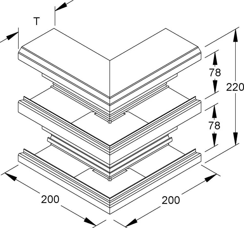Niedax Alu-Außeneck DAA 220-78 N