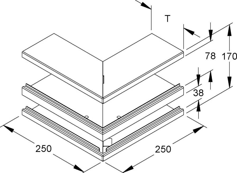Niedax DKU-Außeneck DKA 170-78T100 W