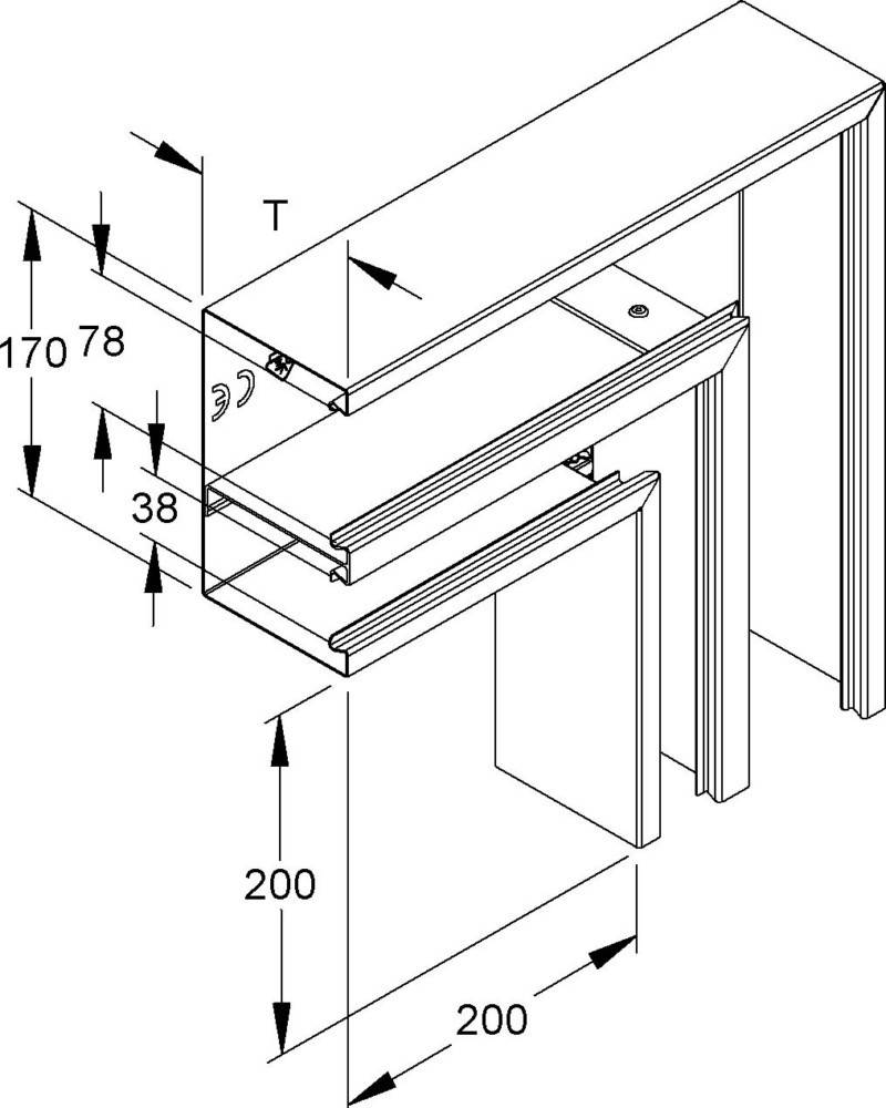 Niedax DKU-Vertikaleck DKVU 170-78T100 W