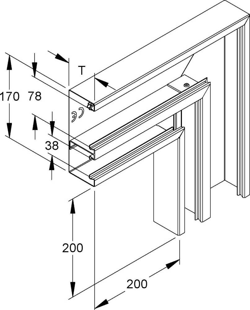 Niedax DKU-Vertikaleck DKVU 170-78T60 S