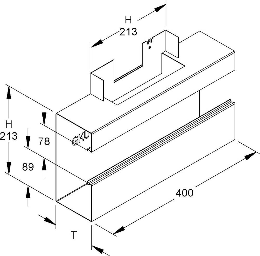Niedax GK-T-Stück 90Gr. GKTO 213A78T100 WA