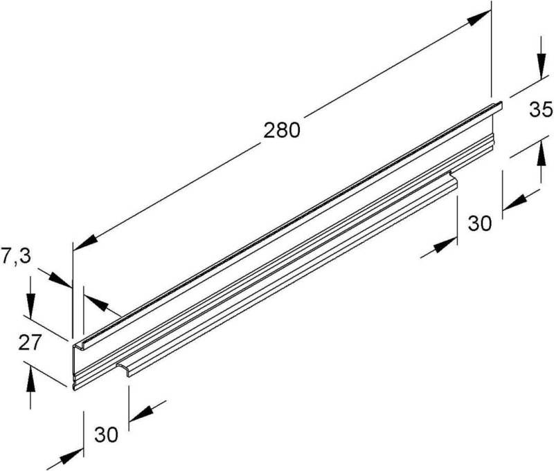 Niedax Adapterschiene TS 35T60