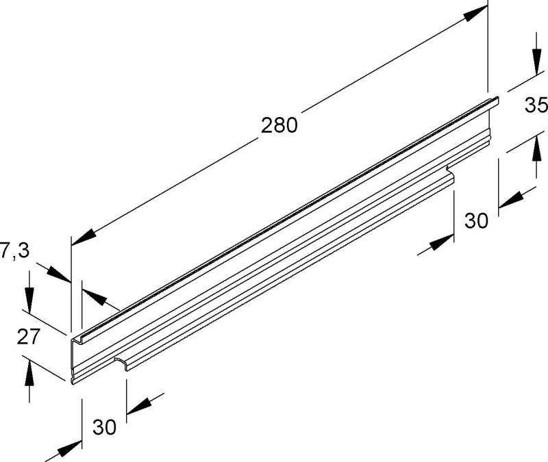 Niedax Adapterschiene TS 35T60