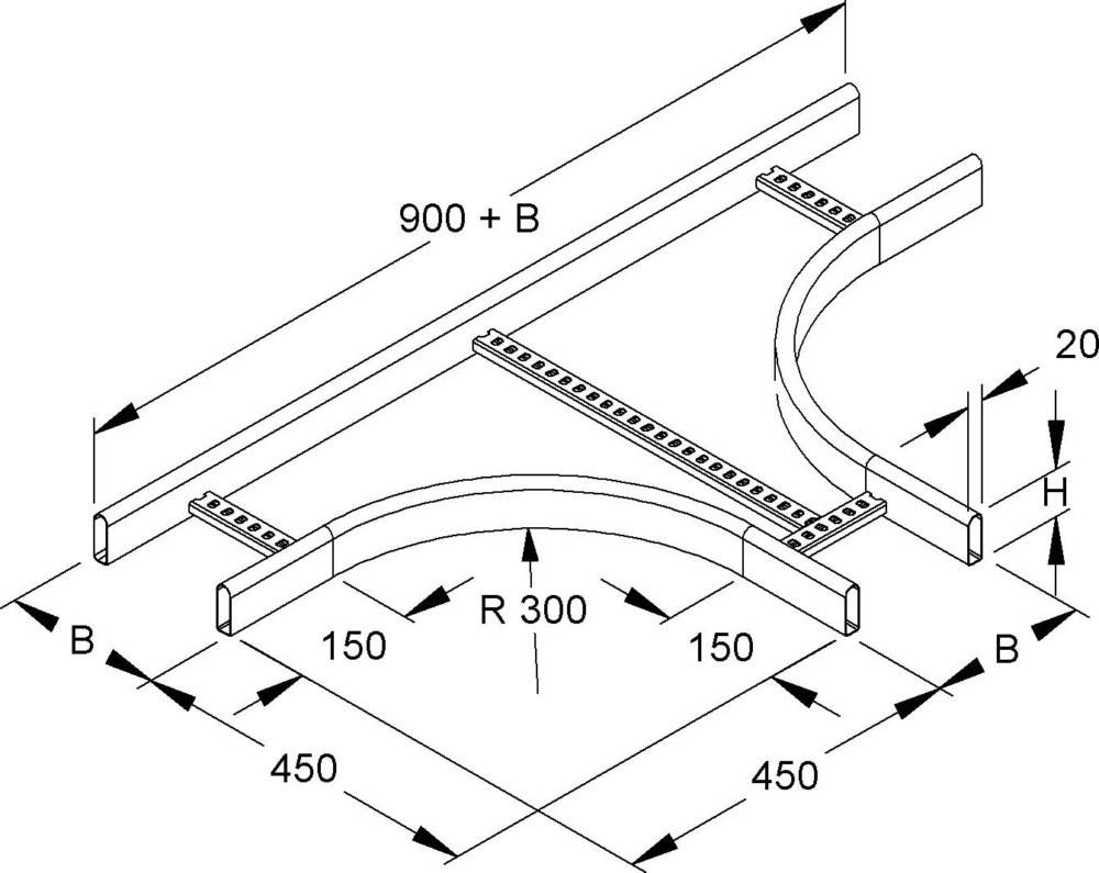 Niedax T-Stück KRCT 60.125 F