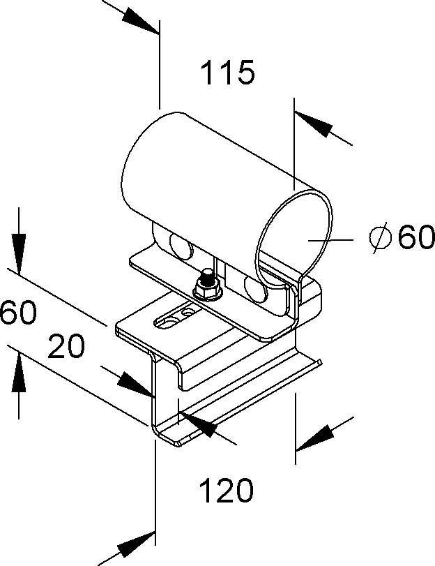 Niedax Holmanschlußhalter MIHK 60 E3