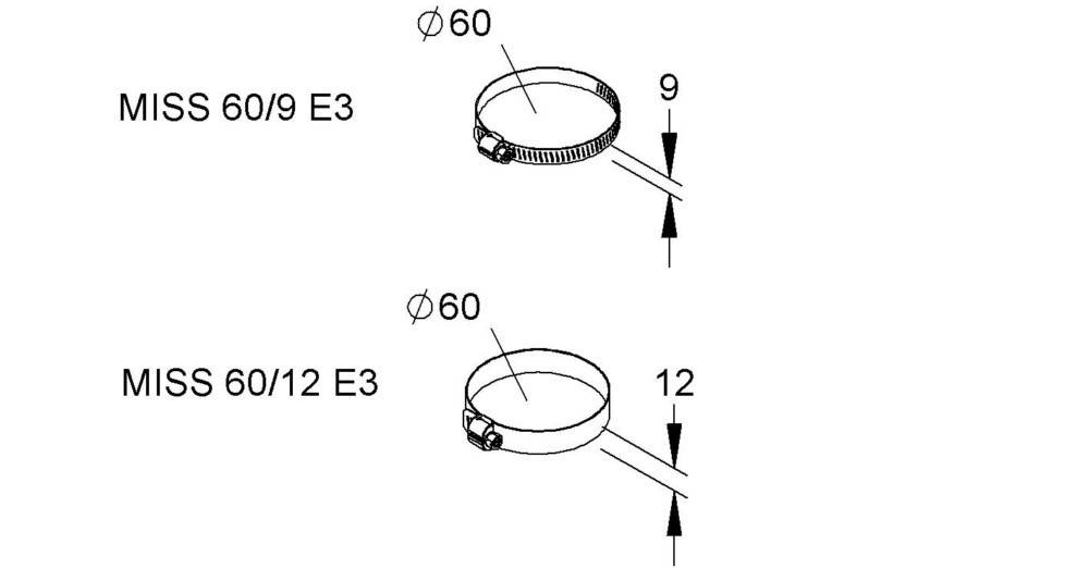 Niedax Schneckengewinde Schelle MISS 60/9 E3