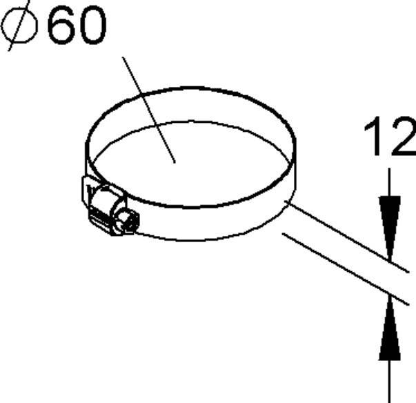 Niedax Schneckengewinde Schelle MISS 60/12 E3