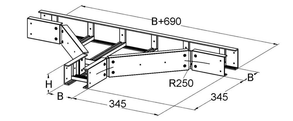 Niedax GFK-T-Stück ULTE 100.150