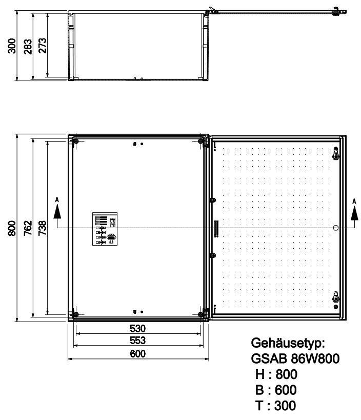 GSAB Elektrotechnik GfK-Wandschrank IP65 86W800