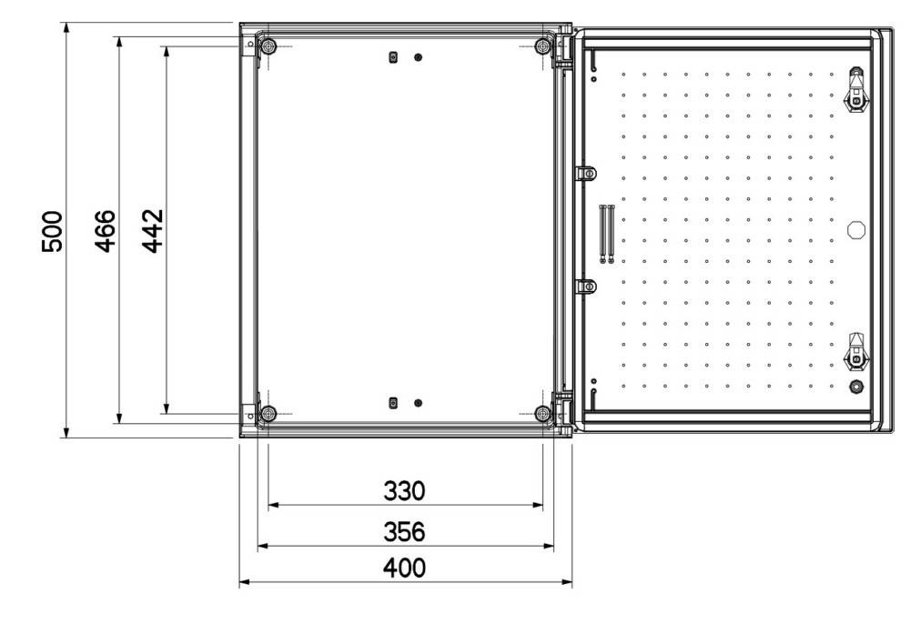 GSAB Elektrotechnik GfK-Wandschrank IP65 54W500ES