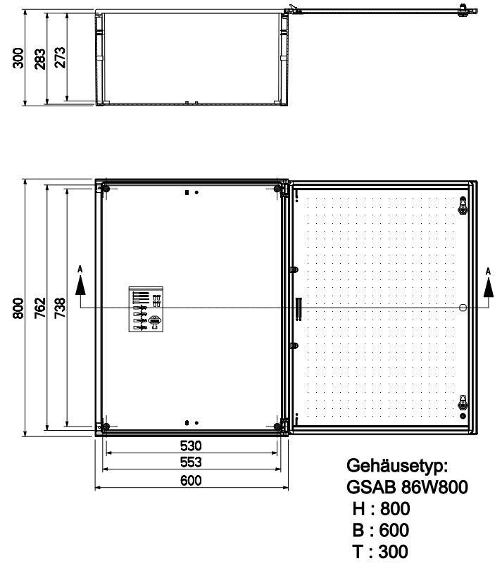 GSAB Elektrotechnik GfK-Wandschrank IP65 86W800ES