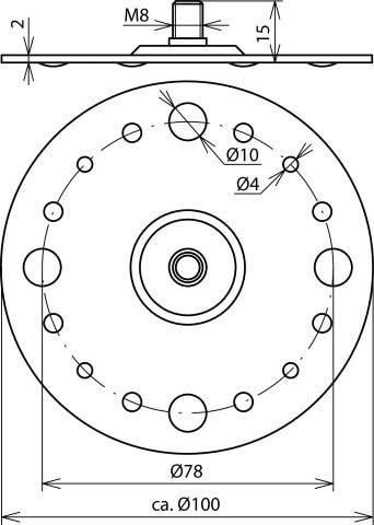 DEHN Befestigungsplatte BPD100GBM84 #297015
