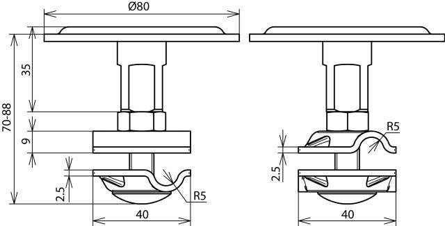 DEHN Fangpilz FP D80 ET70 8.10 V2A
