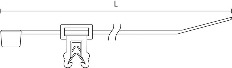 HellermannTyton Befestigungsbinder T50ROSEC4A-W