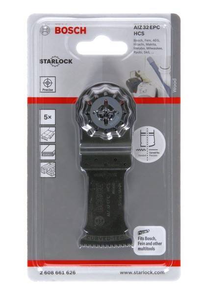 Starlock Oszillierender Werkzeugblattsatz, 5-teilig, geeignet für Bosch, Fein und andere. Zum Holzschneiden. Beinhaltet gekrümmte und bündige Schneidoptionen.