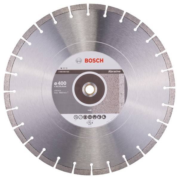 Bosch Schleif-Kreissägeblatt mit segmentierter Schneidkante, beschriftet mit 