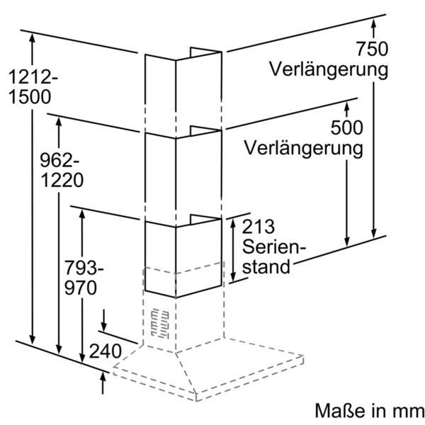 Bosch MDA Kaminverlängerung DHZ1224