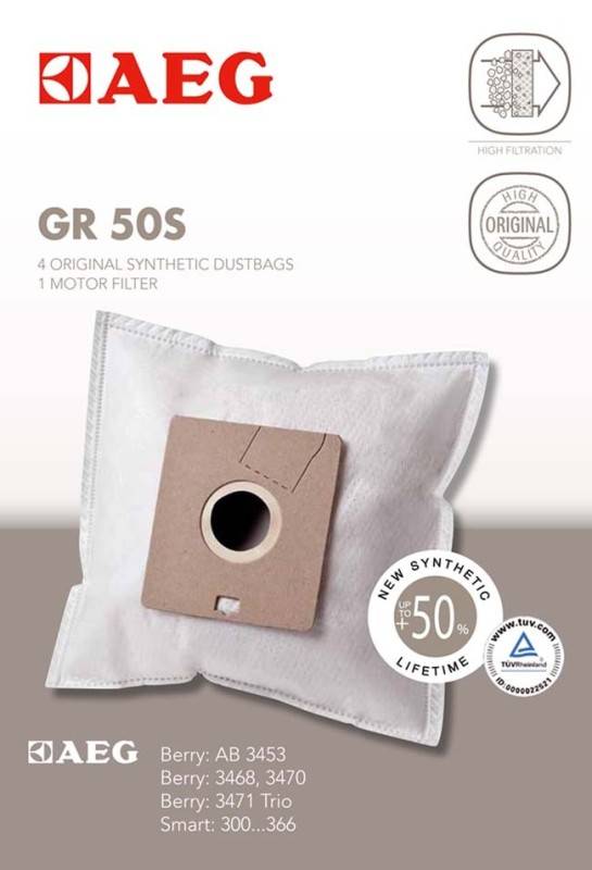 10 Stück Electrolux AEG SDA Staubbeutel+Filter GR50S (VE4)