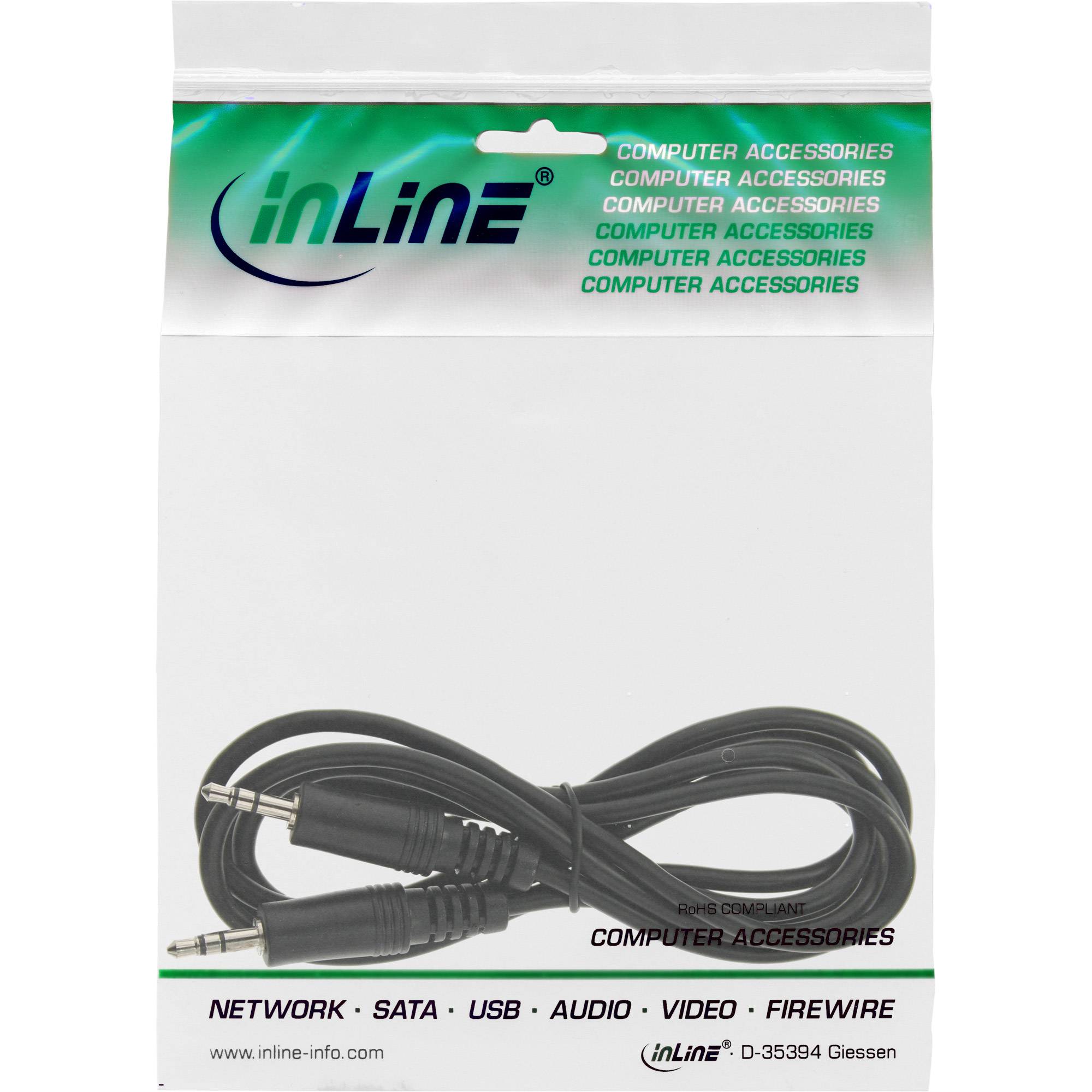 INLINE - Klinke Kabel - 3,5mm Stecker / Stecker - Stereo - 2m