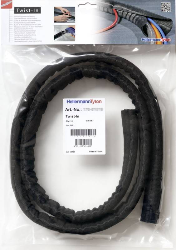 5 Stück HellermannTyton Geflechtschlauch Twist-In 38 (VE2m)