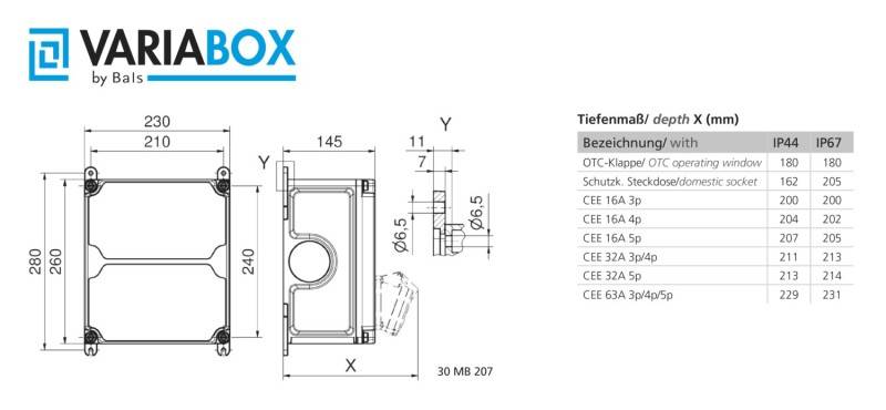Bals Elektrotech. Steckdosen-Kombination 89016
