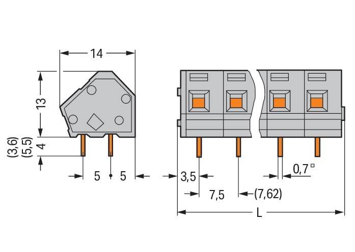 WAGO GmbH & Co. KG Leiterplattenklemme 236-509