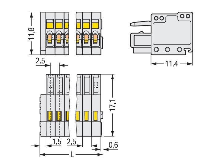 WAGO GmbH & Co. KG 1-Leiter-Federleiste 733-109