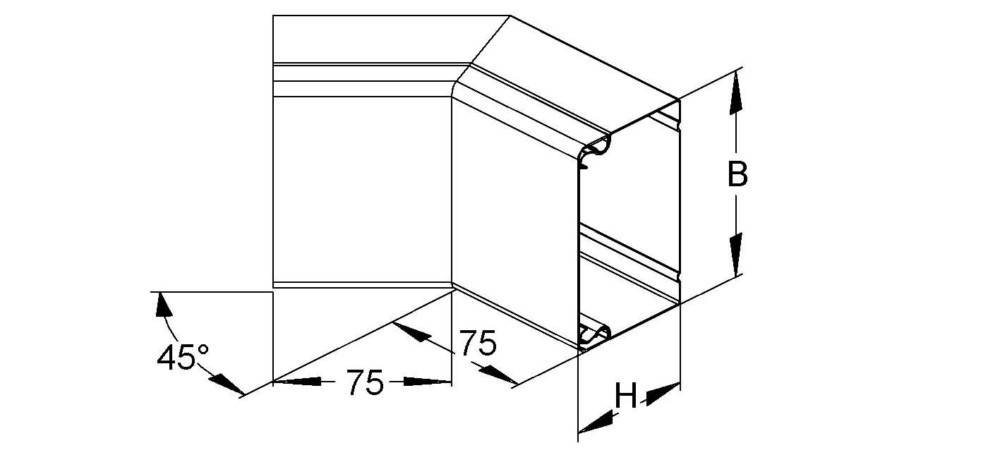 Niedax Inneneck 45 Grad LUIB 60.100