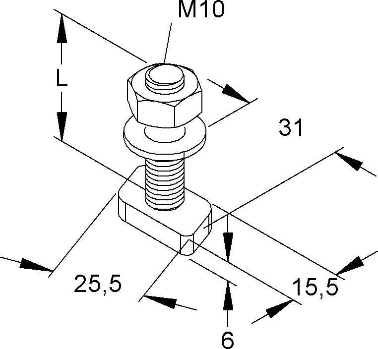 100 Stk. Niedax Hammerkopfschrauben HM 410/50