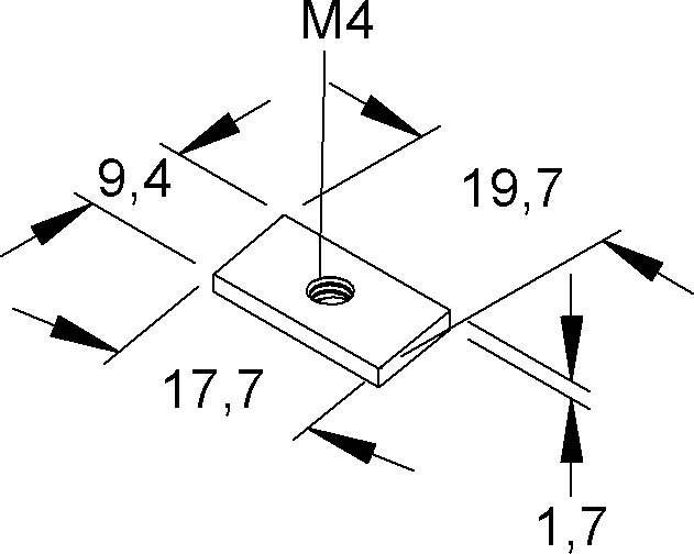 Niedax Gleitmutter GSM 204