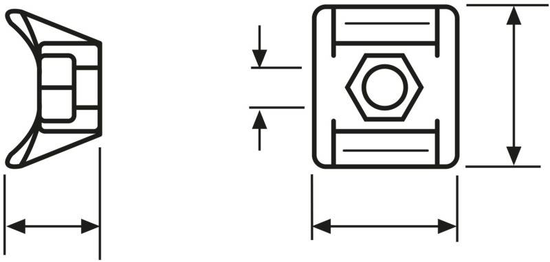 HellermannTyton Befestigungssockel NY3256-N66-NA