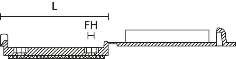 HellermannTyton Flachbandkabelhalter FKH25-HIR-BK-C1