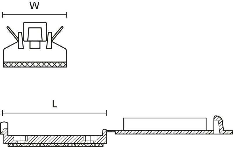 HellermannTyton Flachbandkabelhalter FKH50A-HIR-BK-C1