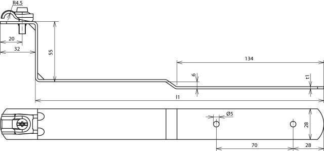 DEHN Dachleitungshalter DLHDQ610H55L260GSV2A