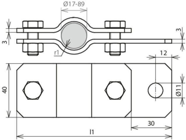 15 Stk. DEHN Erdungsrohrschelle 410 300