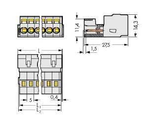 WAGO GmbH & Co. KG Stiftleiste, 2-polig 721-602