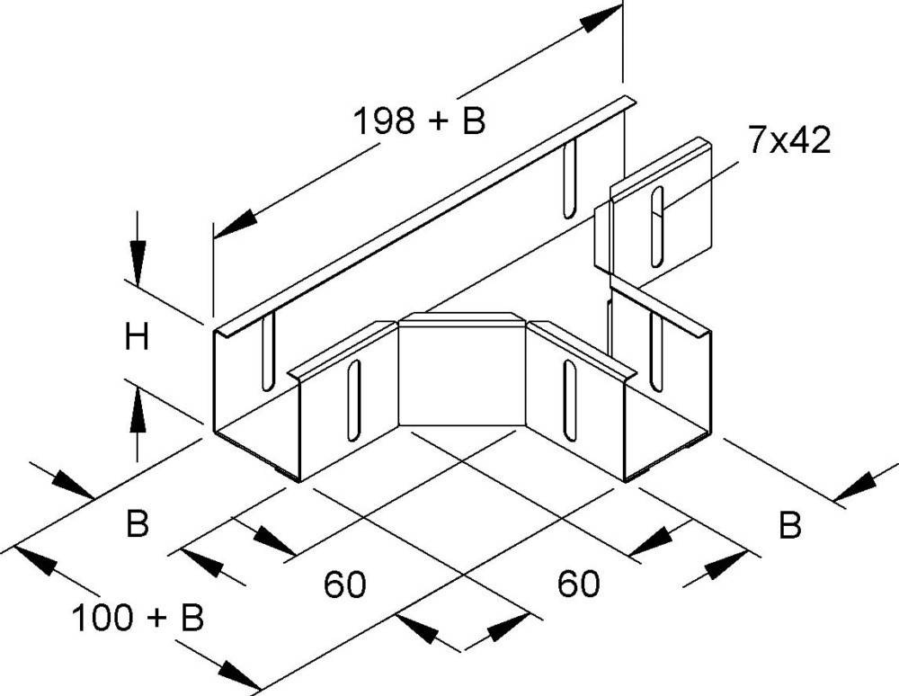 Niedax T-Stück RTSK 50.100