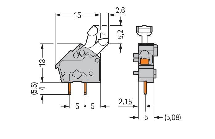 WAGO GmbH & Co. KG Anreihbare Leiterplattenk. 256-744/332-000