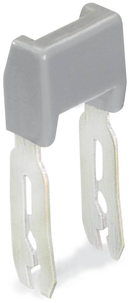Eine elektrische Komponente mit zwei nach unten ragenden Stiften, die zum Anschluss elektrischer Schaltkreise verwendet wird.