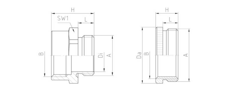 Jacob MS-Übergangsstück PG9/M16