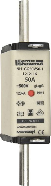 3 Stk. Mersen NH-Sicherungseinsatz SG NH1GG50V50-1
